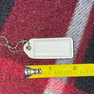 Coach White Leather Hangtag